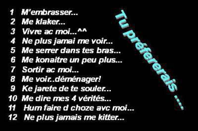 tu préfereré koi?